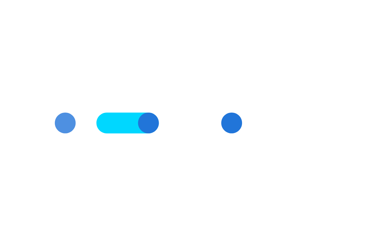 illustrazione di una linea e tre pallini colorati posti in orizzontale