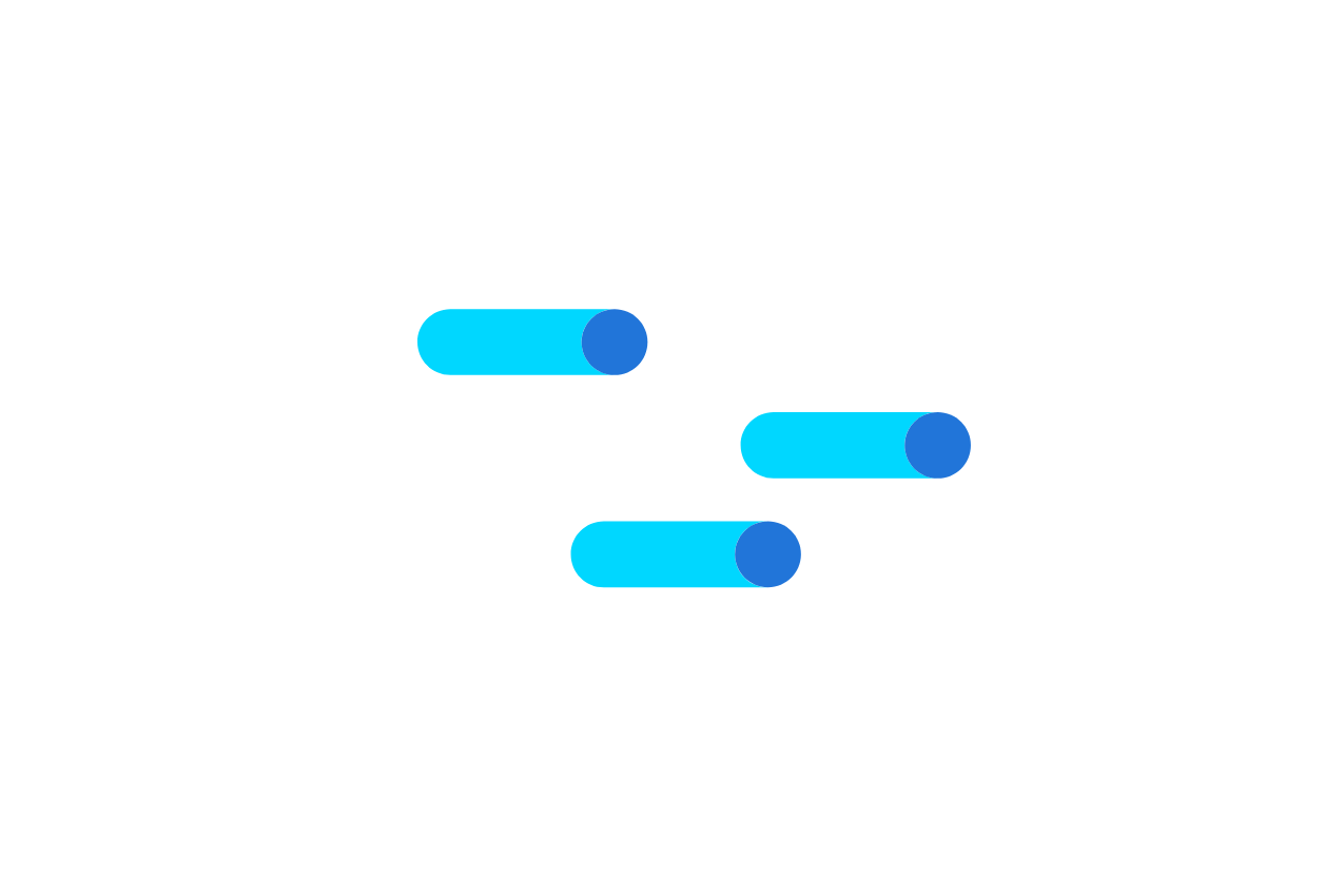 illustrazione di linee e sfere colorate