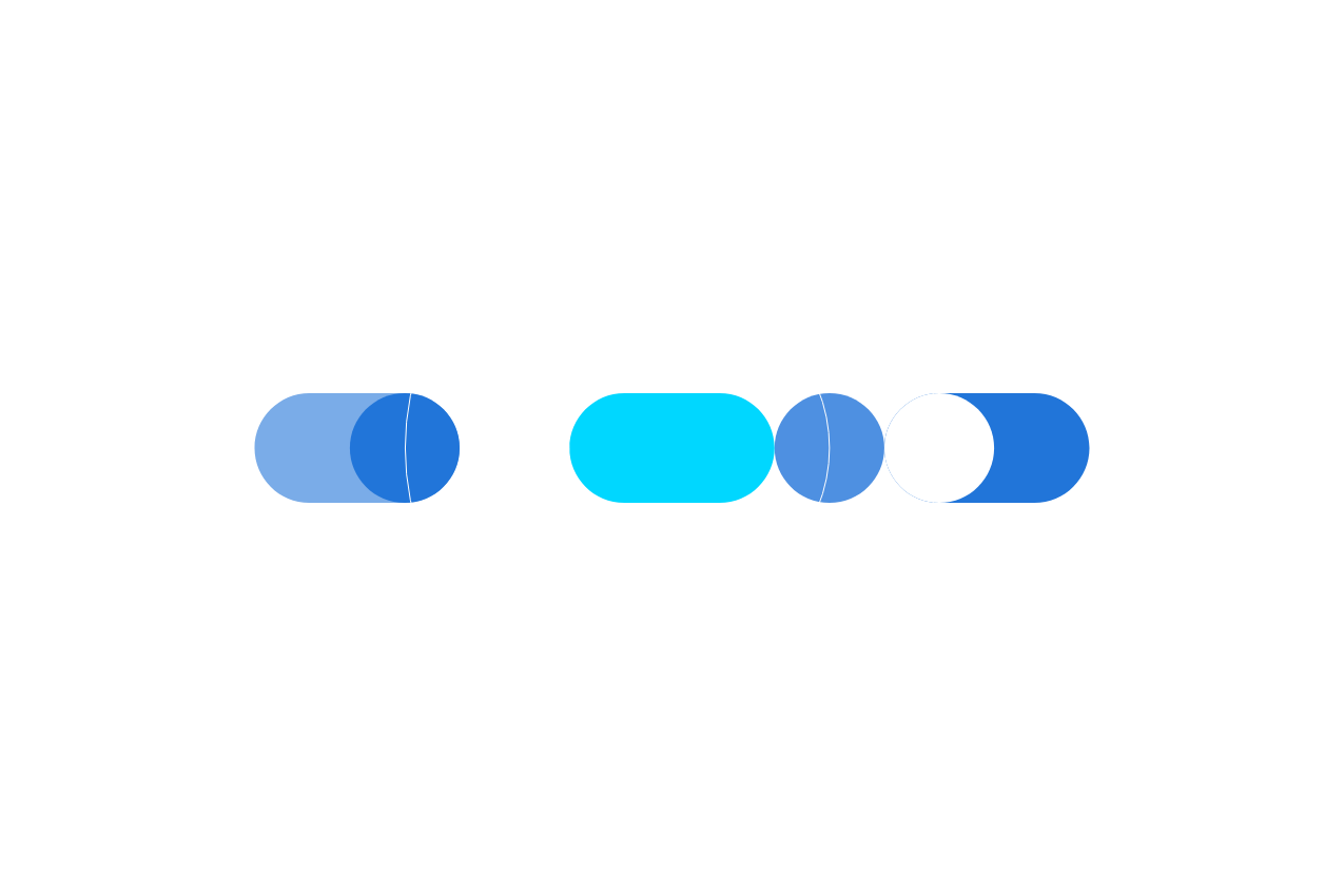 illustrazione di una linea composta da sfere colorate