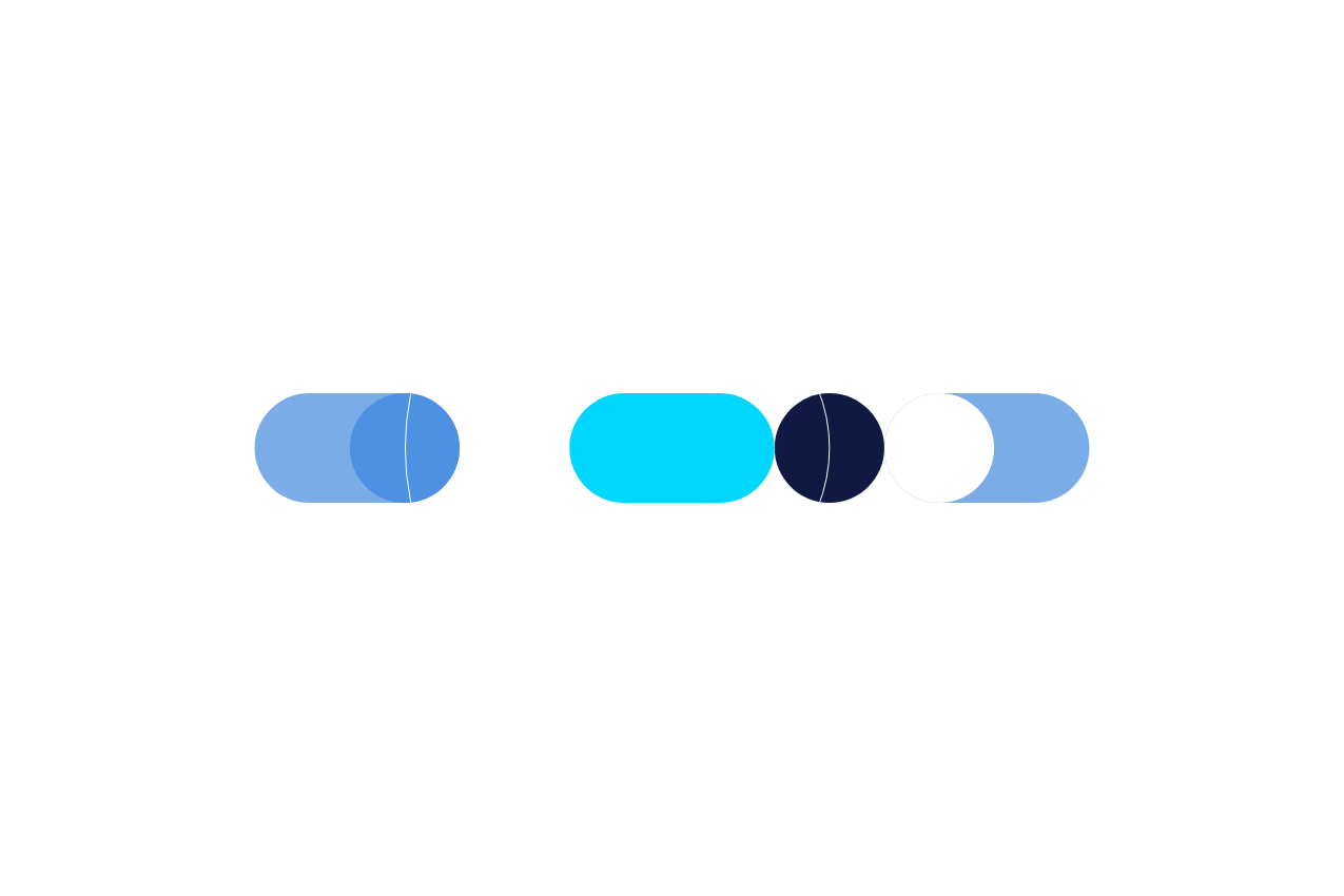 illustrazione grafica di cerchi colorati di azzurro