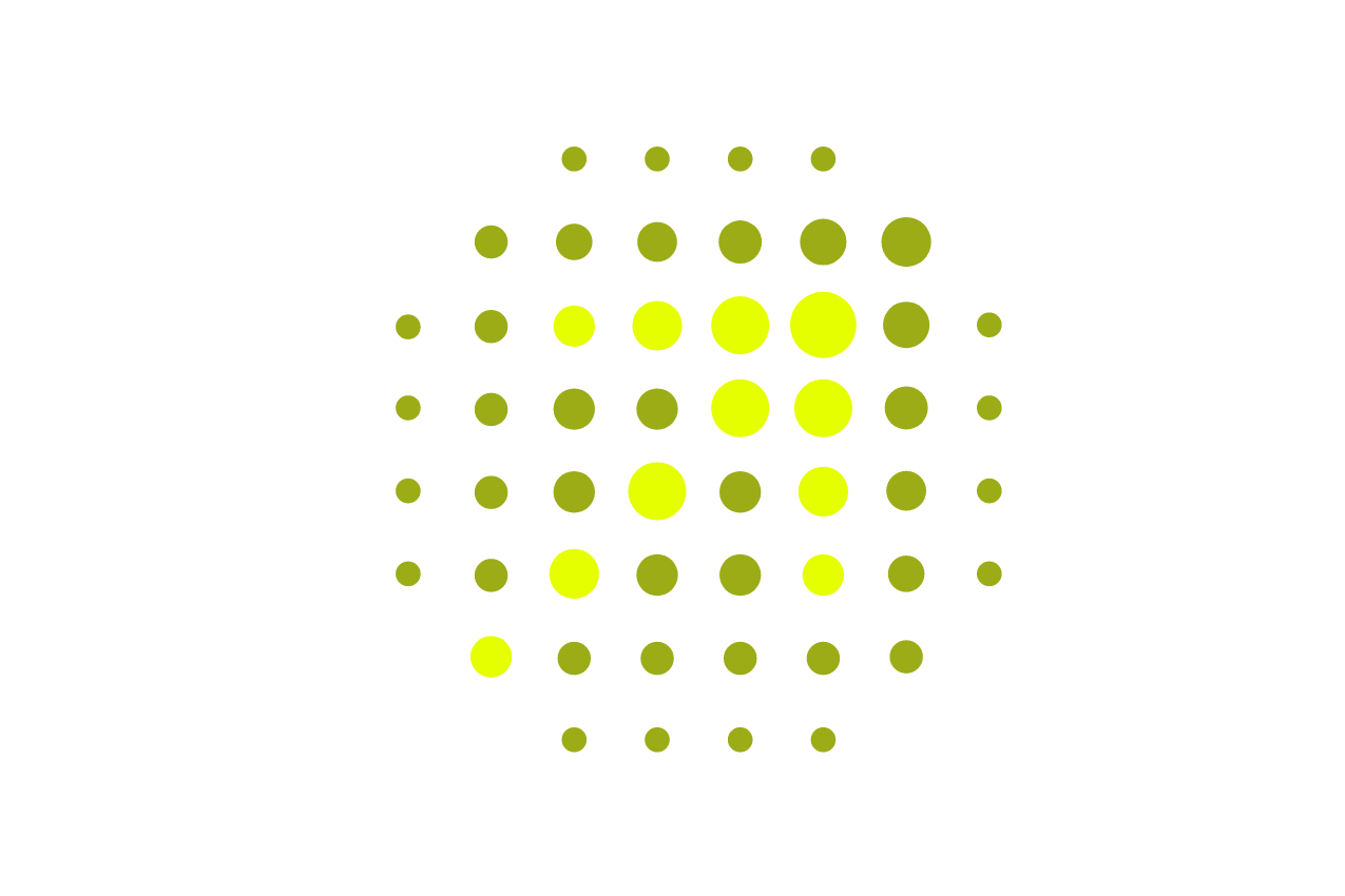 illustrazione astrtta con cerchi di colore giallo